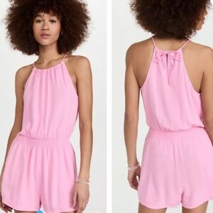 Splendid Pink Halter Neck Hana Romper